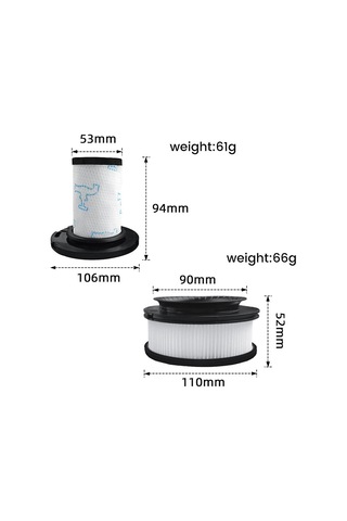 Zr00907/zr009008/rh98xx/99xx Elektrikli Süpürgelerin Ön Ve Arka Kısımları İçin 6 Adet Yedek Hepa Filtresi