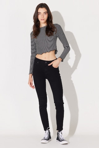 Lee Forever Skinny Fit Dar Kesim Yüksek Bel Jean Kot Pantolon L32SOZVT Siyah