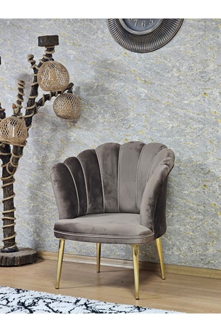 Tekli Papatya Çay Seti Koltuk Gold Sivriltme Ayak, Balkon, Salon 001