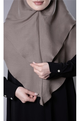Vizon Pratik Hazır Geçmeli Tesettür Eşarp Pamuk Caz Kumaş Çift Katlı Çapraz Hijab 2304 10