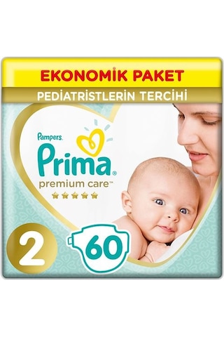 Prima Bebek Bezi Premium Care 2 Beden Ekonomik Paket 3 x 60 180 Adet 3'lü