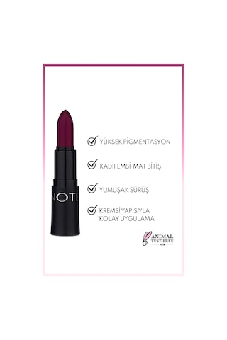 Note Cosmetique Mattemoist Lipstick Mat Bitişli Ruj 308 Brand - Koyu Mor