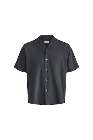 Jack & Jones Büyük Beden Resort Yaka Gömlek - Breeze - 12288661 Siyah