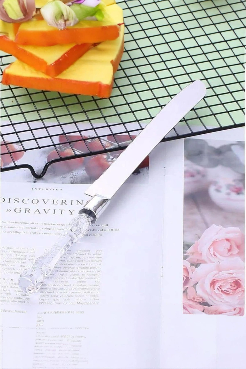 2 Li Paslanmaz Çelik Pasta Servis Seti Spatula Bıçak Seti