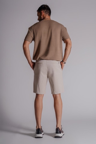 Braccas Erkek Yandan Cepli Klasik Bel Relaxed Fit Chino Şort Bej Bej