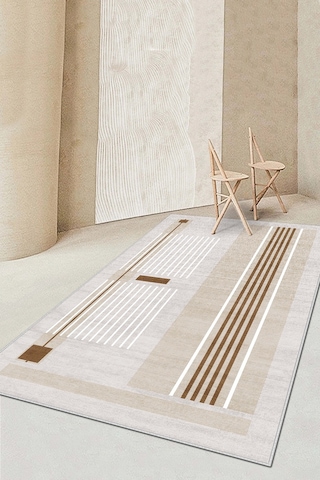 West Home Makinede Yıkanabilir Kaymaz Taban Leke Tutmaz Bej Modern Salon Halısı Mutfak Halısı Ve Yolluk Wh602 Beige