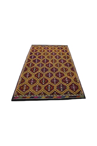 Kilim Antik El Dokuması Yün Anadolu Çumra Yörük Cecim Kilimi 0052 - Yeni - Çok Renkli