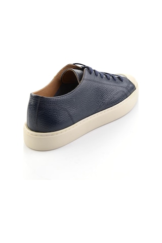 Lacivert Hakiki Deri Erkek Sneaker E01549003440 Lacivert