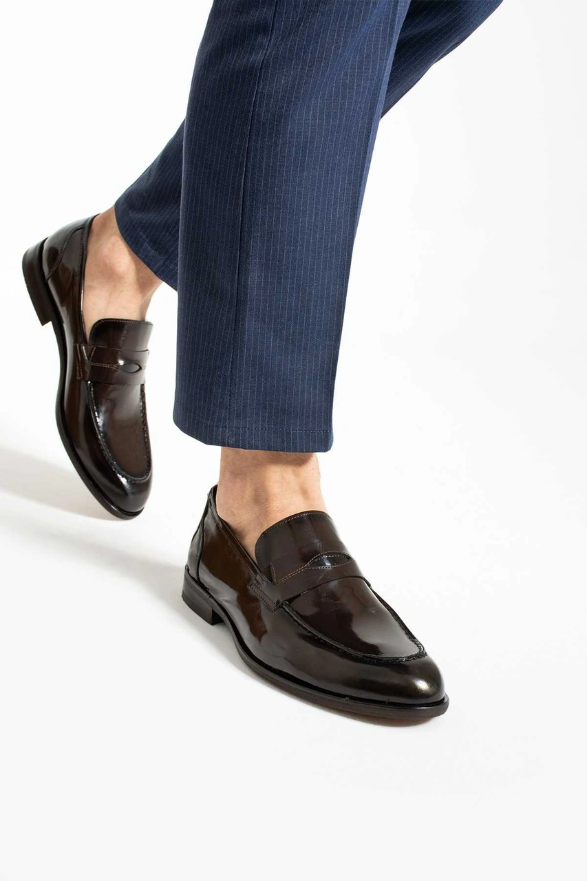 Bestello Bağcıksız Eva Taban Loafer 331-46610 Erkek Ayakkabı Kahve Acma