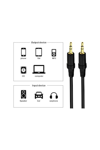5 Metre 3.5mm Stereo Aux Kablosu Aux Erkek Erkek
