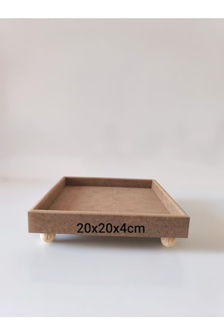 Ahşap-boyanabilir-ayaklı-kare Sunumluk