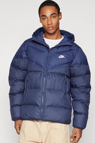 Nike Stormfit Primaloft Synthetic Fit Jacket Rahat Kalıp Kapüşonlu Mont Lacivert Lacivert