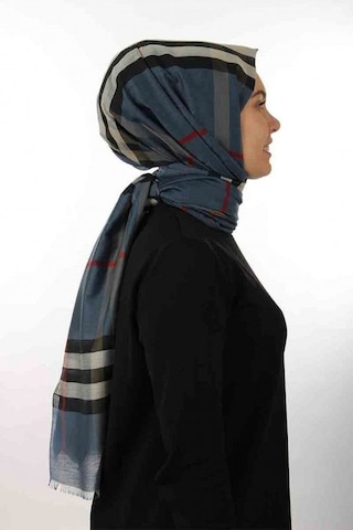Burberry Şal Lacivert Kırmızı Lacivert Kırmızı
