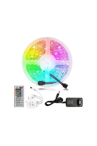 Kumandalı Rgb Led Şerit 5 Metre 5050 Dekoratif