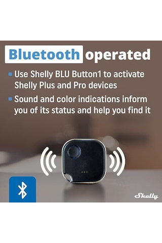 Shelly Blu Düğme1, Bluetooth Kontrollü Eylem Ve Sahne Aktivasyon Düğmesi, Ev Otomasyonu, Apple İOS Android