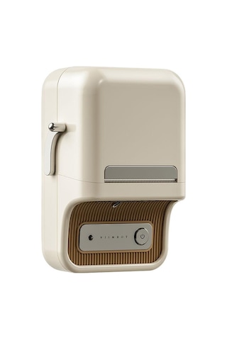 Nıımbot B21s, Taşınabilir, Mürekkepsiz, Termal Etiket Yazıcı Bluetooth, Type-c Krem/beyaz