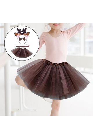 Suntek Ren Geyiği Tutu Kafa Bandı Kuyruk Papyon Geyik Çiçekli