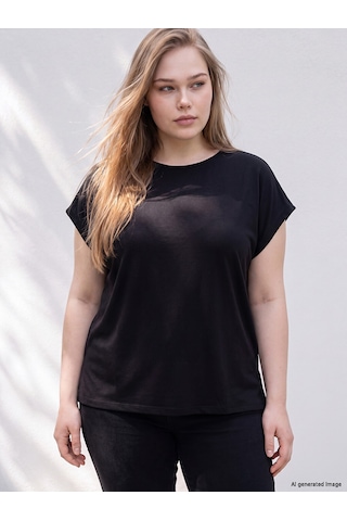 Lcwaıkıkı Curve Siyah Büyük Beden Oversize Bluz