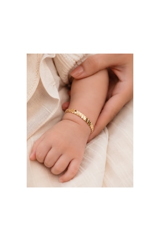22 Ayar Altın Üçlü Burma Model Bebek Ve Çocuk Bileziği 8,8 Gr