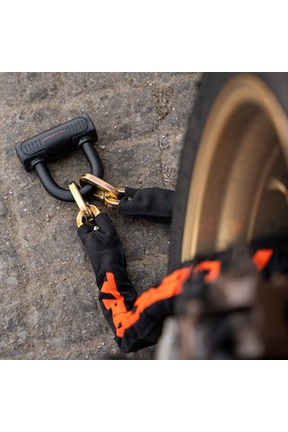 "tru-tension Heavy Duty Motorcycle Chain & Lock - 1.5m X 10mm Yüksek Güvenlikli Motosiklet Kilidi "
