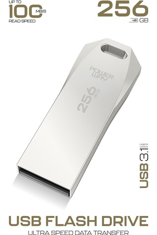 Powerway Premium 256 Gb Usb 3.1 Metal Gövde Ultra Hızlı Flash Bellek Data Traveler