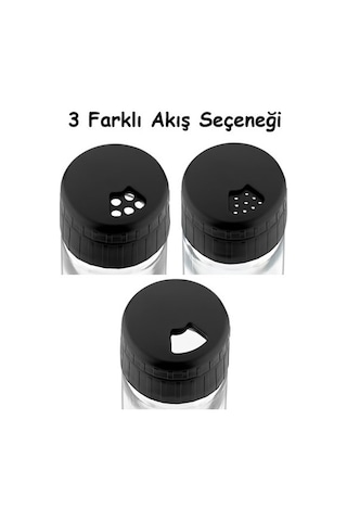 Lima 3lü Tuzluk Biberlik Seti Ahşap Stantlı 3lü Baharatlık Siyah Kapak Siyah