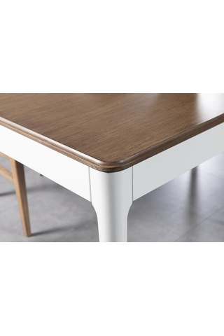 Urbanis Açılır Yemek Masası 140'lik Beyaz - Ceviz