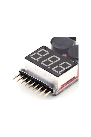 Lipo Seviye Ölçer Ve Alarm Modülü 1-8S Lipo Pil Ölçüm Cihazı