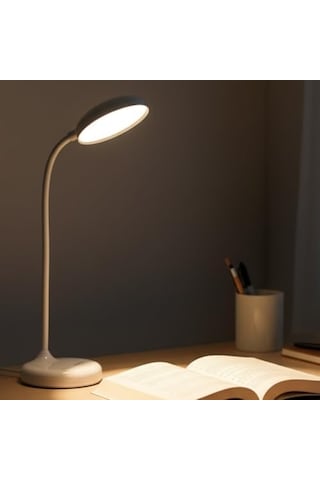 360 Derece Döner Led Masa Lambası, Ayarlanabilir Parlaklık, Dokunmatik Kontrol, Usb Şarj, Göz Koruma Özelliği İle Sıcak Beyaz Işık 1977 .