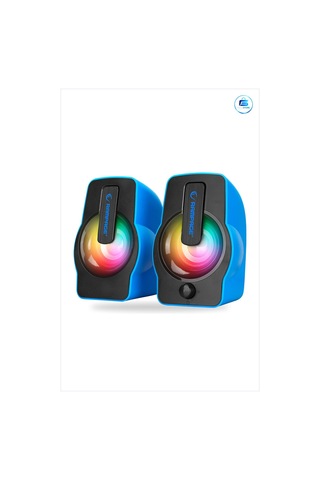 Kablolu Hoparlör Seti 1+1 6w Usb Rgb Işıklı Multimedya Bilgisayar
