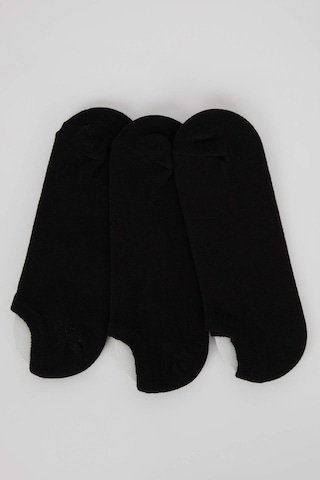 Defacto Kadın Pamuklu 3'lü Sneaker Çorap K5974AZNSBK27 Siyah