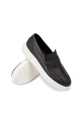 Deery Hakiki Deri Gri Erkek Loafer Ayakkabı - 01964mgrıe01 Gri