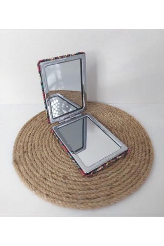 Ayna Cep Çanta Seyehat Aynası Sulu Pullu Makyaj Kozmetik Büyüteç Kompakt Çok Renkli