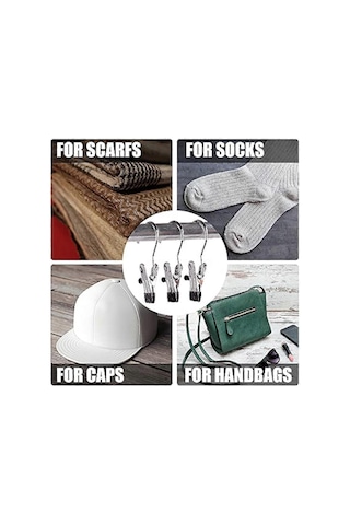 Ganzhoushop Çamaşır Askısı Askıları Klipsli Bot Askısı Ağır Hizmet Tipi Giysi Mandalları Sutyen Çorap Havlu İç Çamaşırı İçin Taşınabilir Metal Kurutma Klipsi 12 Adet Çok Renkli