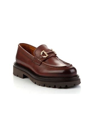 Bambi Kahve Hakiki Deri Erkek Loafer Ayakkabı E01901149441 Kahve