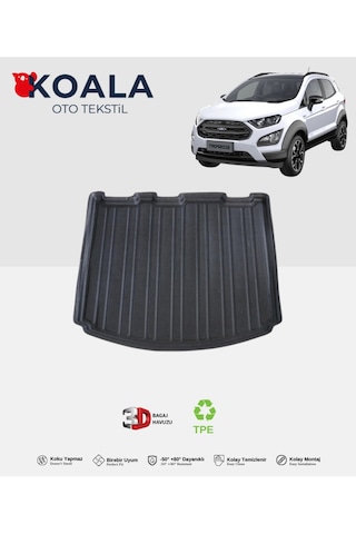Ford Ecosport Üst Bagaj 2018 Ve Sonrası 3d Bagaj Havuzu