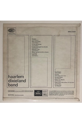 Haarlem Dixieland Band Lp Plak Orjinal Ingiltere Baskı