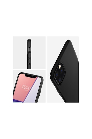 Spigen İphone 11 Pro Max İle Uyumlu Kılıf Thin Fit Air Black Siyah