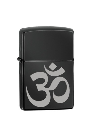 Om Sembolü Hindu Yoga Meditasyon Lazer Silinmez Resimli Benzinli Çakmak İsim Yazılabilir Hediyelik Siyah