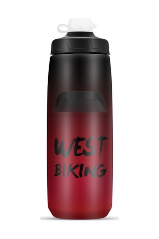 Batı Bisiklet 750ml Bisiklet Su Şişesi Taşınabilir Açık Bisiklet Su Bardağı, Renk: Siyah Kırmızı Degrade Diğer