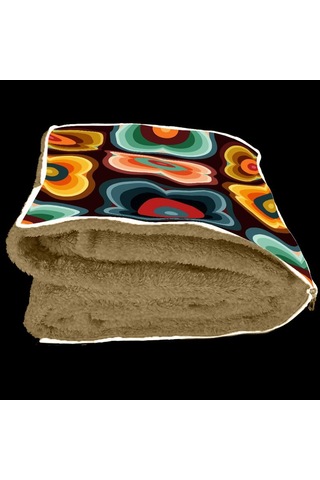 Etnik Desenli Opsiyonel Battaniyeli Hediye Yastık 38x38cm Hediye Paketi-Hediye Paketi