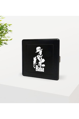 Bk Home Baba Godfather Tasarımlı Siyah Metal Sigara Tabakası-18