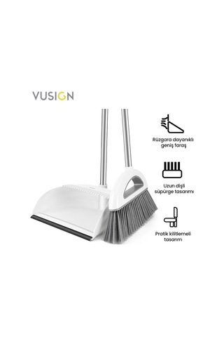 Vusıgn Süpürge Takımı Serisi 41.5x24.5x10 Cm Beyaz