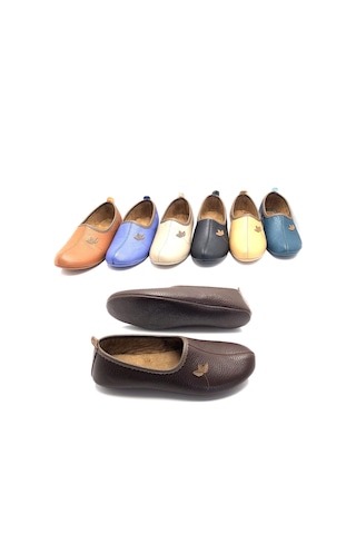 Umut Hakiki Deri Hac Umre Tavaf Patiği Ve Ev Ayakkabısı Kahve Kahverengi