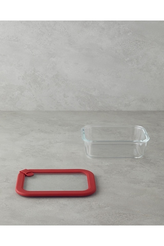 Hecha Cam Saklama Kabı 1050 Ml Kırmızı