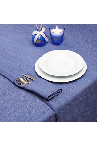 Taşlanmış Indigo Denim Pamuk Runner Mavi