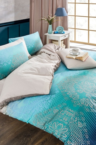 Veramoni Soft Dreams Ocean Çift Kişilik Pamuklu Desenli Nevresim Takımı - Çok Renkli
