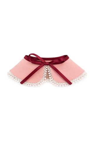 Rakerplus Vintage Tarz Kurdeleli Pembe Kız Çocuk Yakalık