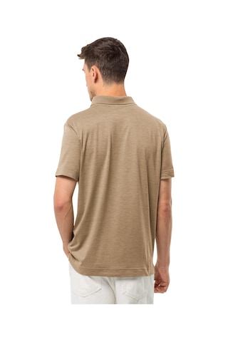 Jack Wolfskin Travel Polo Erkek Outdoor Tişört Kahve Kahve