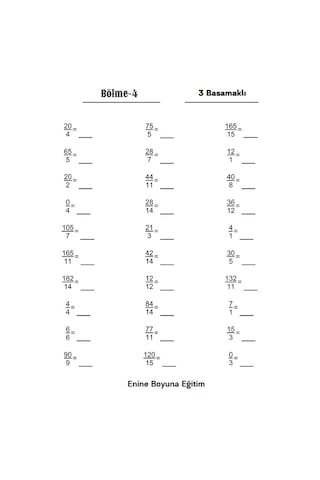 Herkes İçin Matematik Dört İşlem Alıştırmaları Süper Kitabı